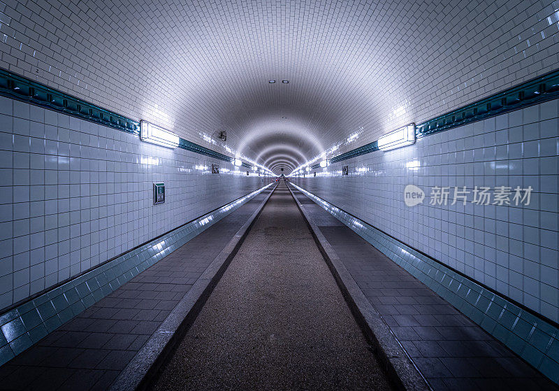 汉堡Alter Elbtunnel的地下通道